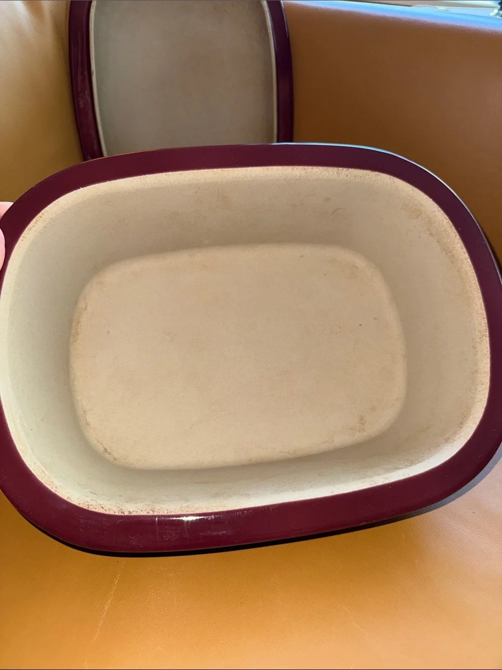 Pampered Chef Plum Glazed Covered Stoneware Casserole